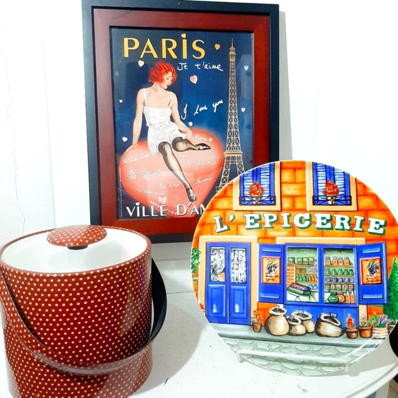 SALE BUNDLE.Wall Decor.Georges Briard Ice Bucket and Snack plate. - Picture 1 of 5
